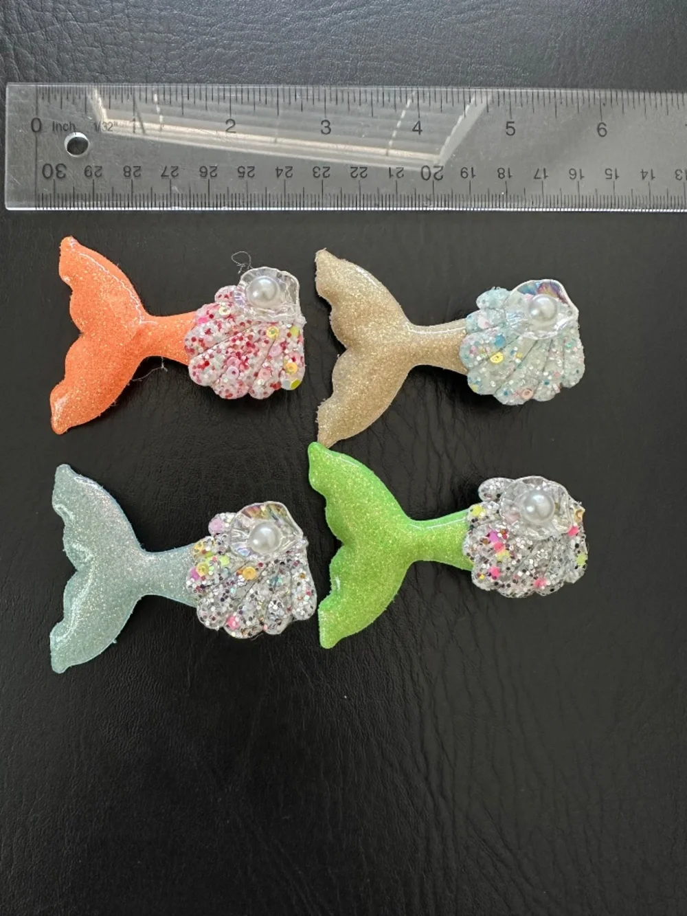 Kid's hair clips girl hair Accessories Bling Sequins sprinkle Pearl Bow mermaid